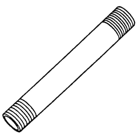 Ldr Industries 1.25 x 2 in. Galvanized Import Steel Pipe Nipple 12546081